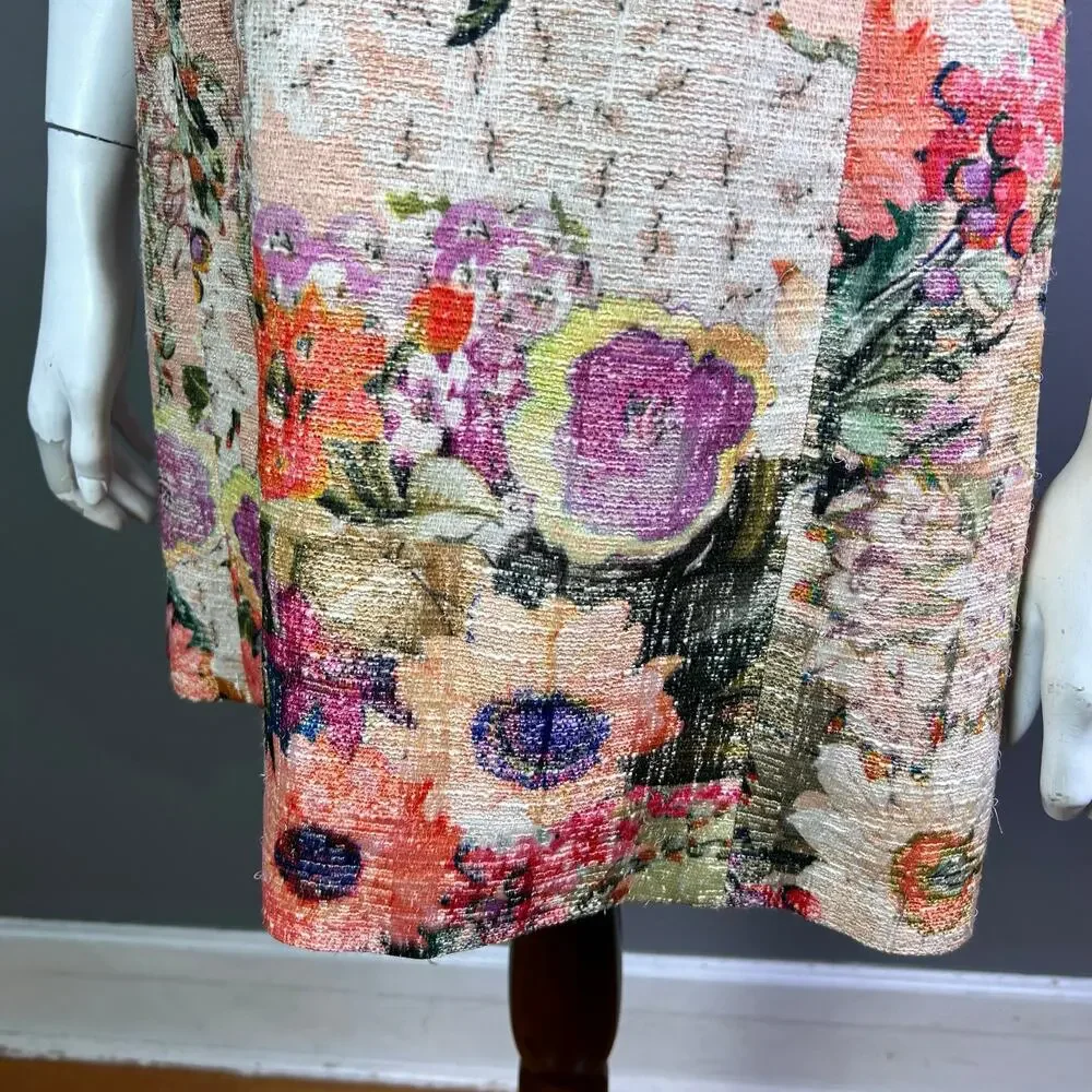 Tory Burch Dress size 2 Kaley Floral‎ Tweed pastel feminine work fairy corpcore